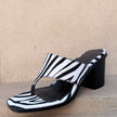 Mollini Neomi Heel Sandals Zebra/ Black Pony