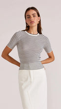Load image into Gallery viewer, Staple The Label Maxie Knit Tee Navy Stripe
