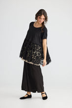 Load image into Gallery viewer, Miss Rose Sister Violet Lillibelle Lace/ Cotton Top Black
