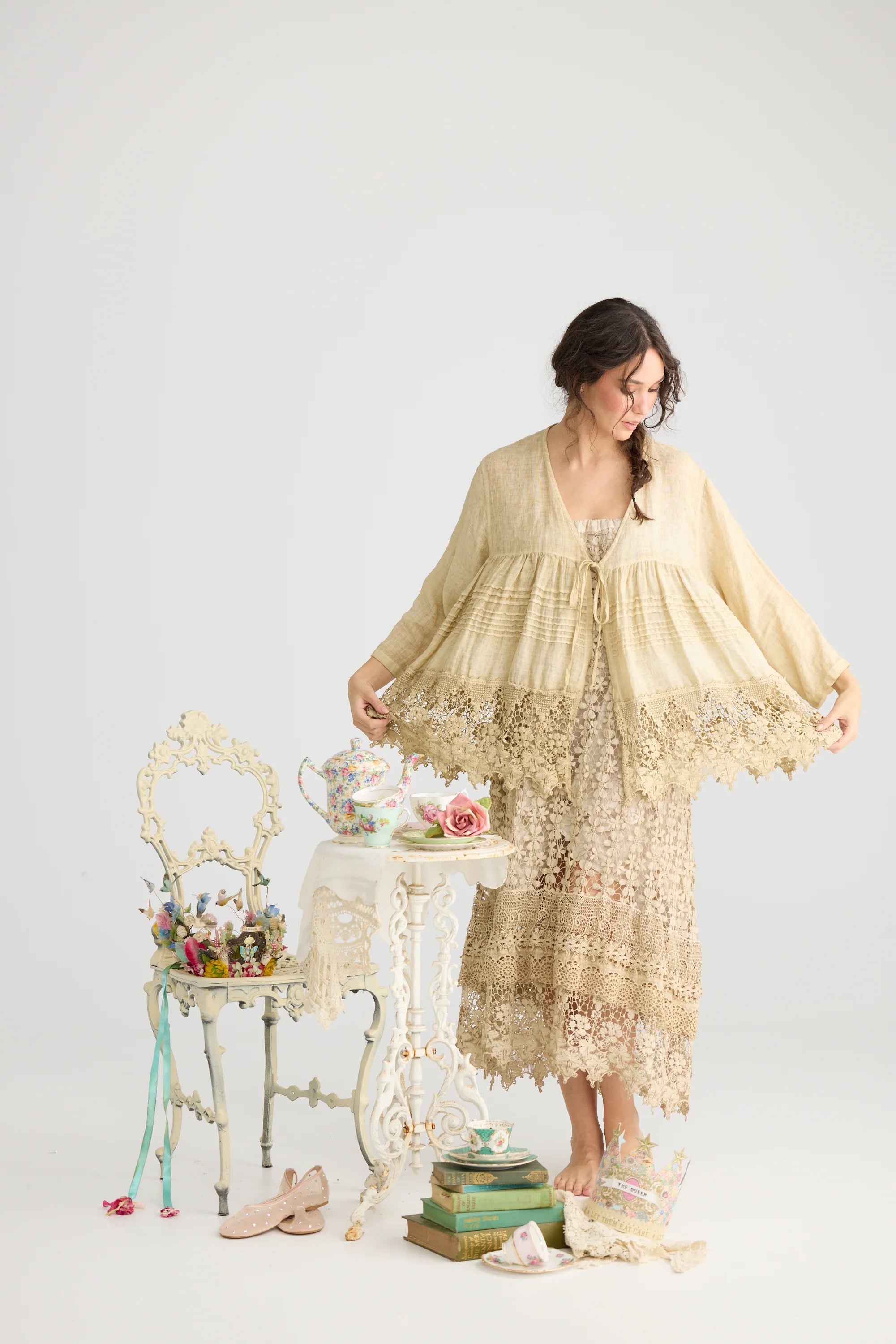 Miss Rose Sister Violet Miss Frangipani Shirt Cream