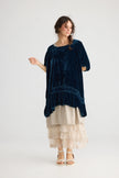 Miss Rose Sister Violet Violette Velvet Dress Midnight Blue