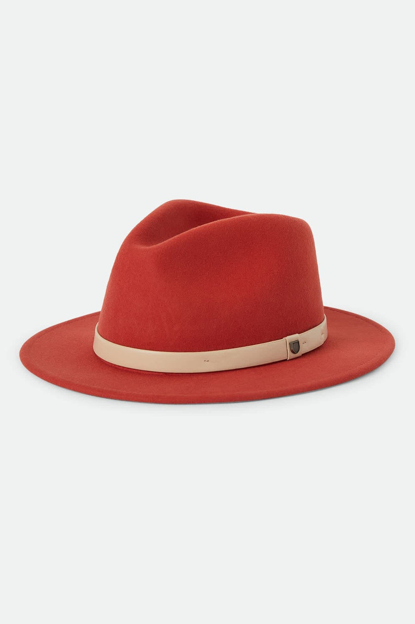 Brixton Messer Fedora Red Earth/Wax Paper