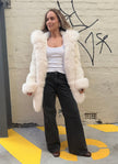 Cinnamon Creations F109 Fluffy Hooded Jacket Ivory