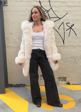 Load image into Gallery viewer, Cinnamon Creations F109 Fluffy Hooded Jacket Ivory
