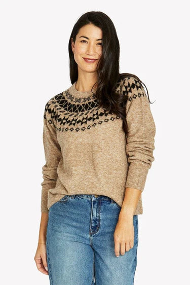 Jump Jacquard Pullover Camel