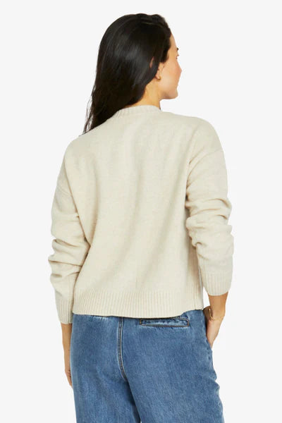 Jump Embroidered Cardigan Natural