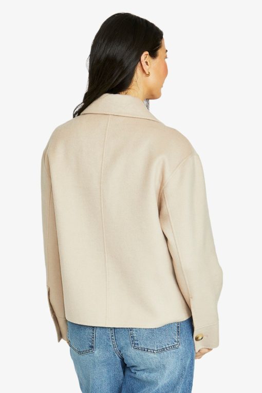 Jump Crop Coat Stone