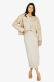 Jump Crop Coat Stone