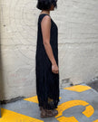 Indulge Me CLO157 Crush Sleeveless Lined Dress Black