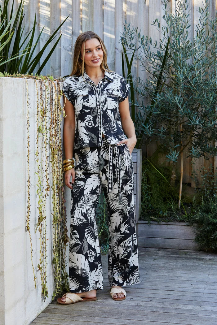 Jump Palm Island Pant Black/Ecru