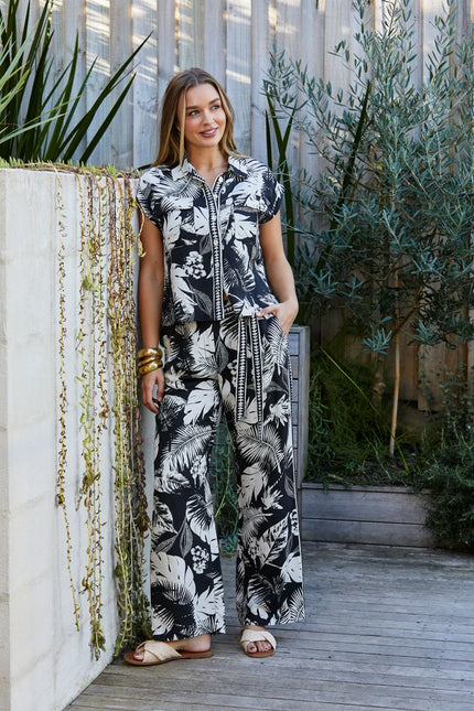 Jump Palm Island Pant Black/Ecru