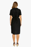 Jump Flower Motif Dress Black