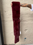 DEA The Label Faux Fur Scarf Wine