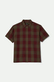Brixton Cru Linen Blend S/S Woven Shirt Olive Surplus/Port