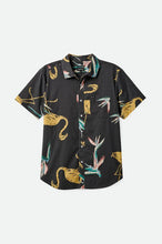 Load image into Gallery viewer, Brixton Charter Shirt S/S Black/Straw/Coral Pink
