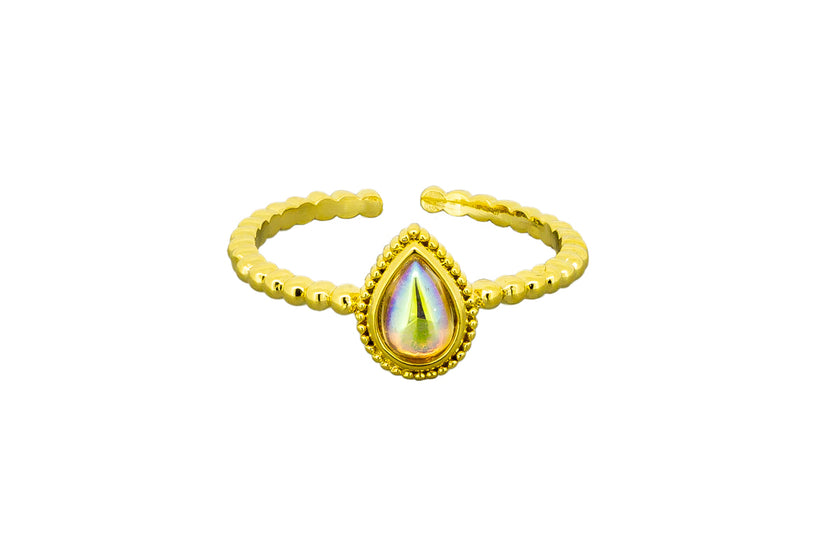 Tiger Tree Gold Gold Teardrop Ring
