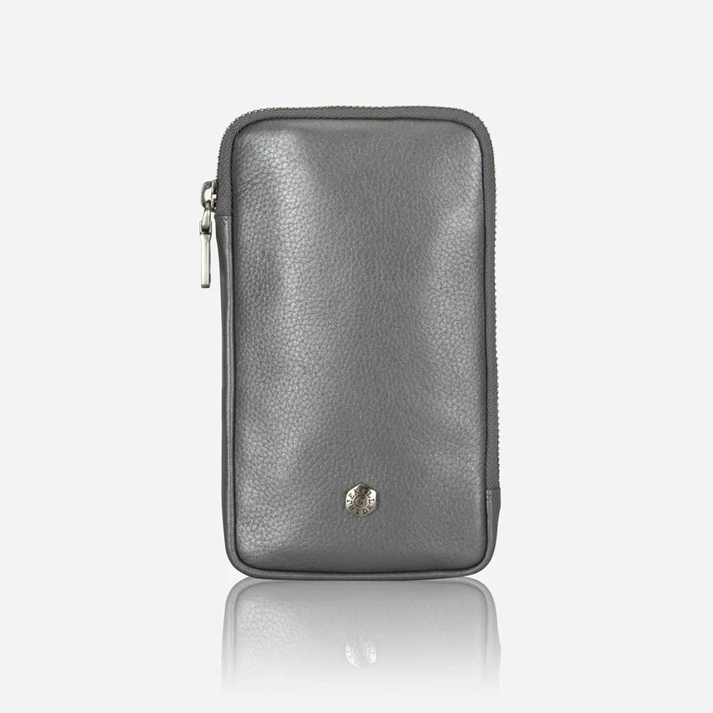 Jekyll and Hide Cellphone Pouch Silver Metallic