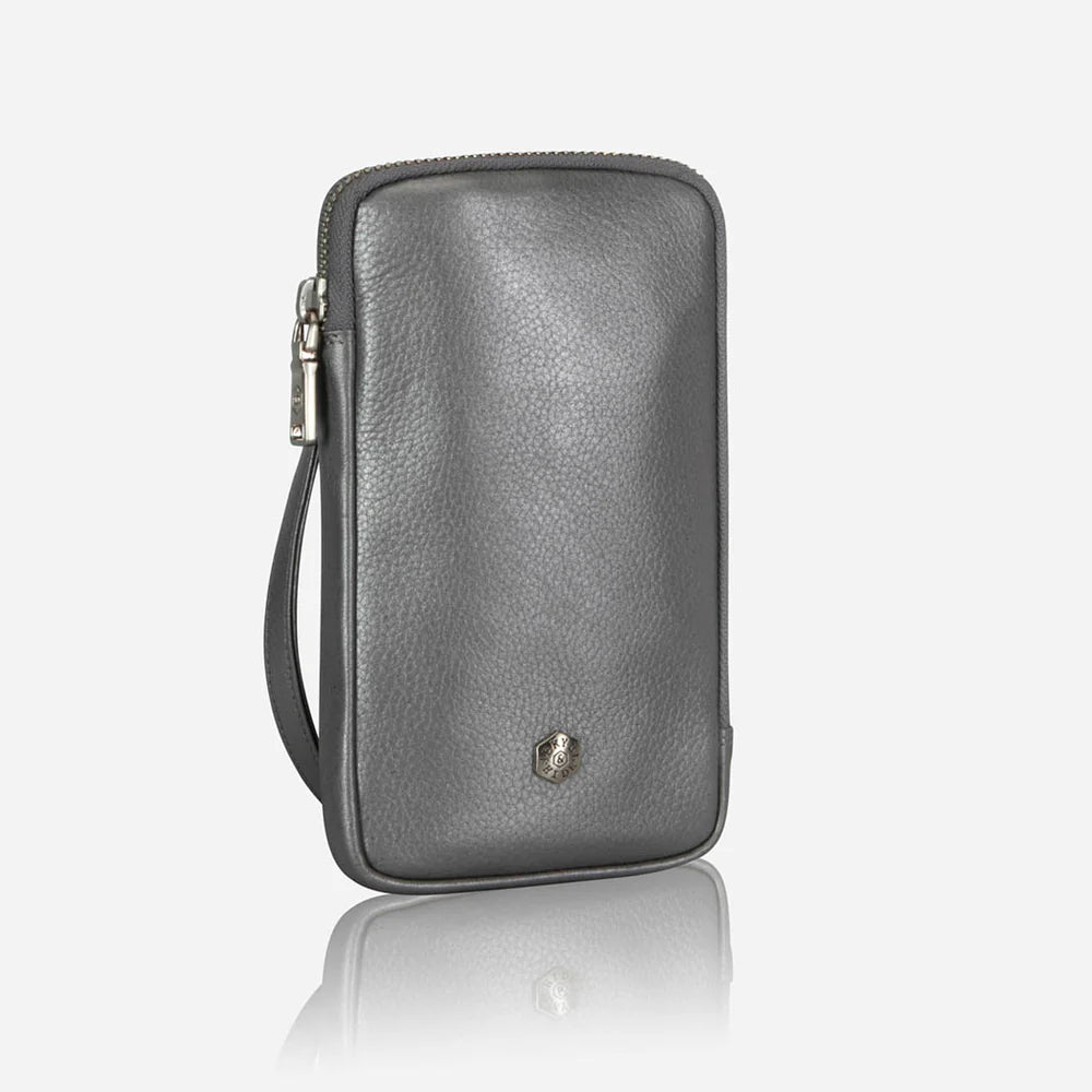 Jekyll and Hide Cellphone Pouch Silver Metallic