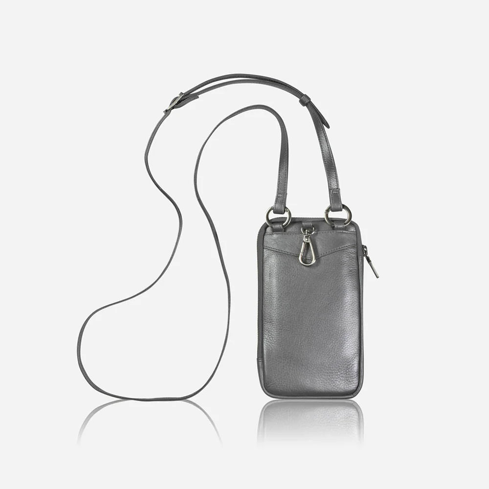 Jekyll and Hide Cellphone Pouch Silver Metallic