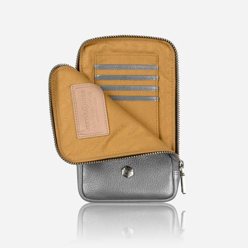 Jekyll and Hide Cellphone Pouch Silver Metallic