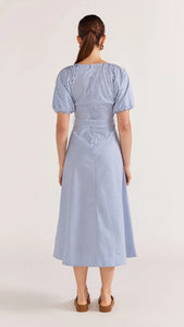 Staple The Label Lucille Midi Dress White/ Blue