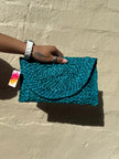 Free Spirit Australia Woven Clutch Emerald