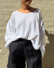 Milkman Waffle Knit Top White