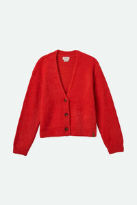 Brixton Town Cardigan Mars Red