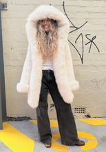 Load image into Gallery viewer, Cinnamon Creations F109 Fluffy Hooded Jacket Ivory
