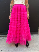 Load image into Gallery viewer, Trio Rouge Beth Tulle Skirt Hot Pink
