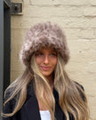Cinnamon Creations 7548 Fluffy Leopard Bucket Hat Khaki