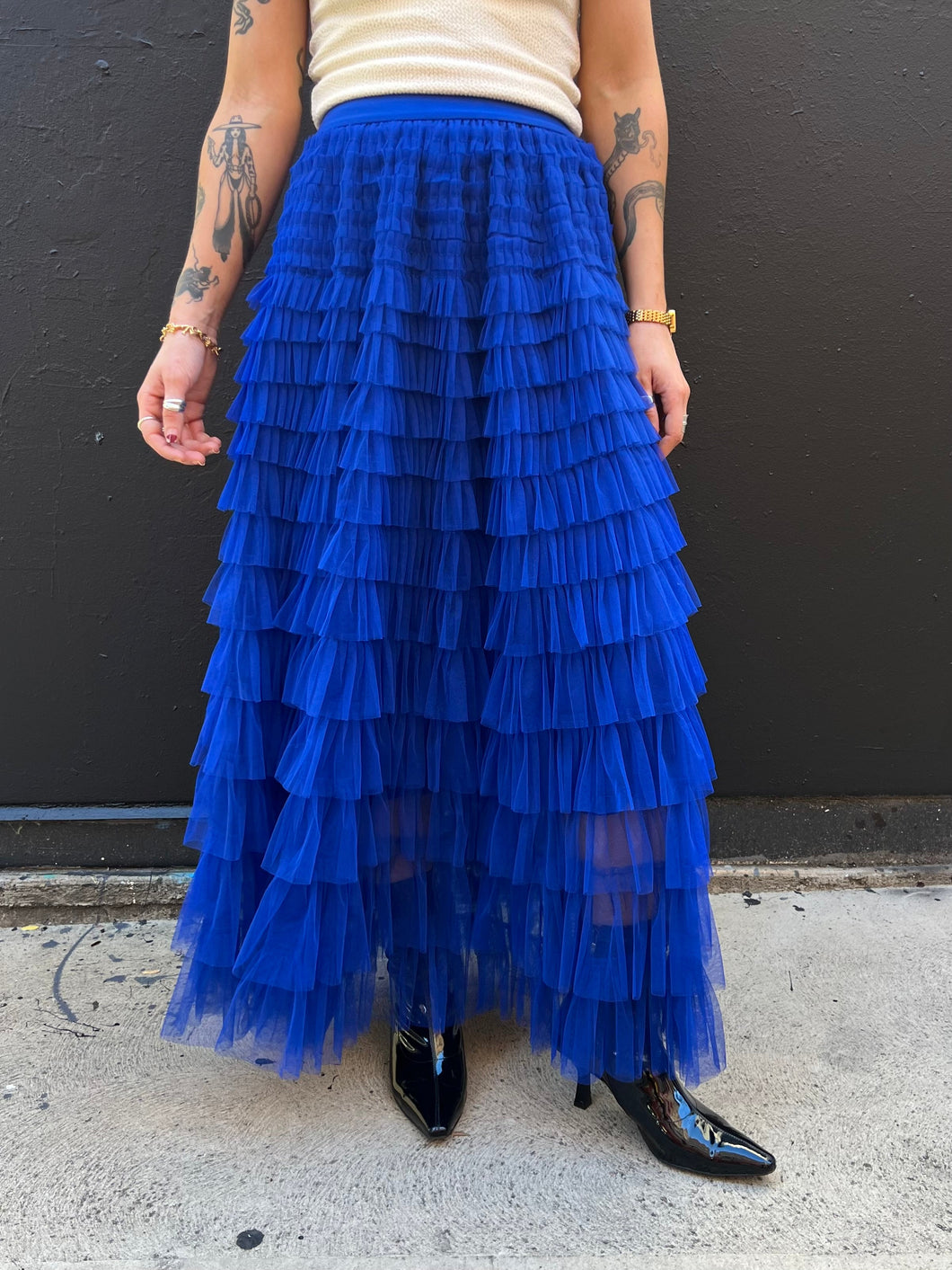 Trio Rouge Beth Tulle Skirt Blue