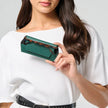 Fox and Leo Slimline Leather Glasses Case Forest