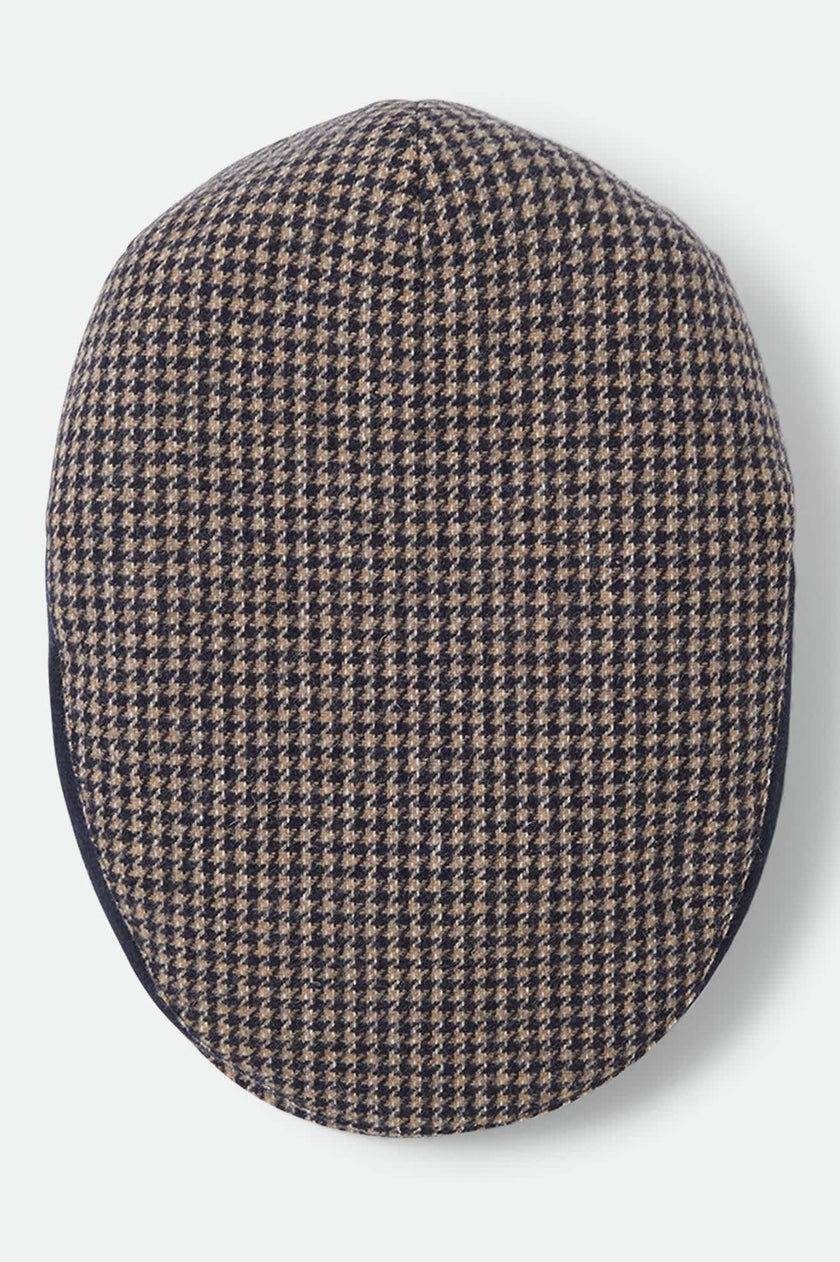 Brixton Hooligan Snap Cap Navy/Sand Houndstooth