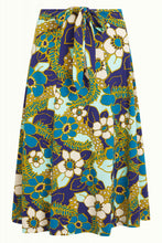 Load image into Gallery viewer, King Louie Judy Midi Skirt Selena Deep Blue
