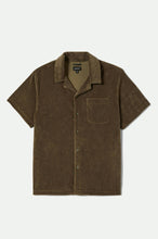 Load image into Gallery viewer, Brixton Bunker French Terry Cloth Camp Collar Shirt Ivy Green
