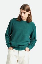 Load image into Gallery viewer, Brixton Jacques Waffle Knit Sweater Pine Needle
