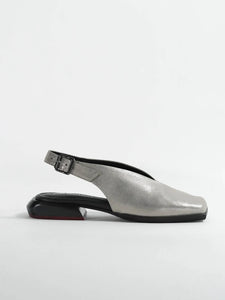 Yuko Imanishi Ruka Metallic Silver Leather