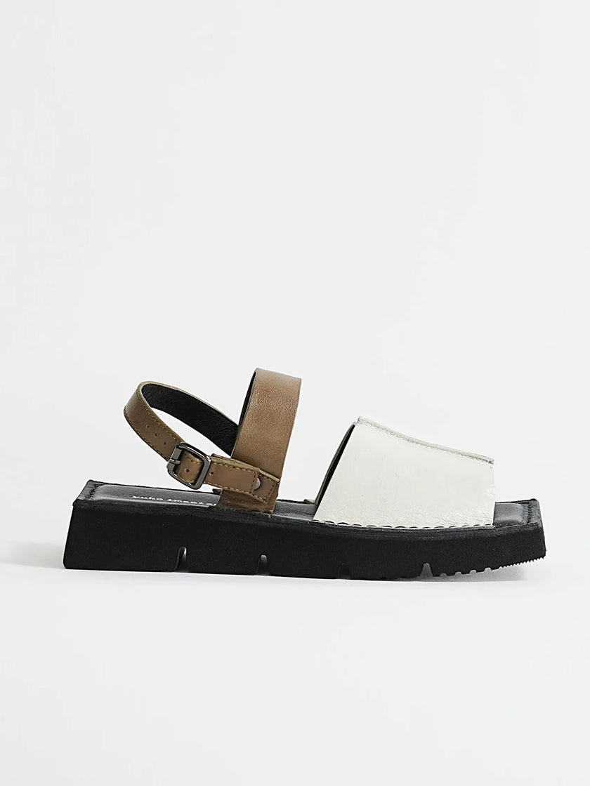 Yuko Imanishi Koto Patent White Combo Leather
