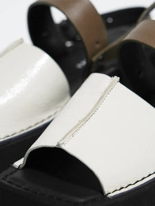Yuko Imanishi Koto Patent White Combo Leather