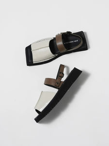 Yuko Imanishi Koto Patent White Combo Leather