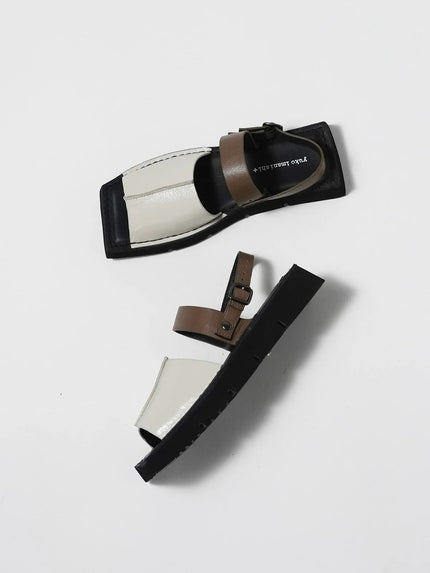 Yuko Imanishi Koto Patent White Combo Leather