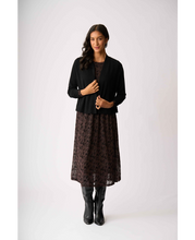 Load image into Gallery viewer, FOIL High Tied Cardi Black
