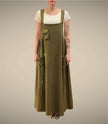 Tibet House GT01 Thick Cotton 3 Pocket Pinafore Dress Khaki