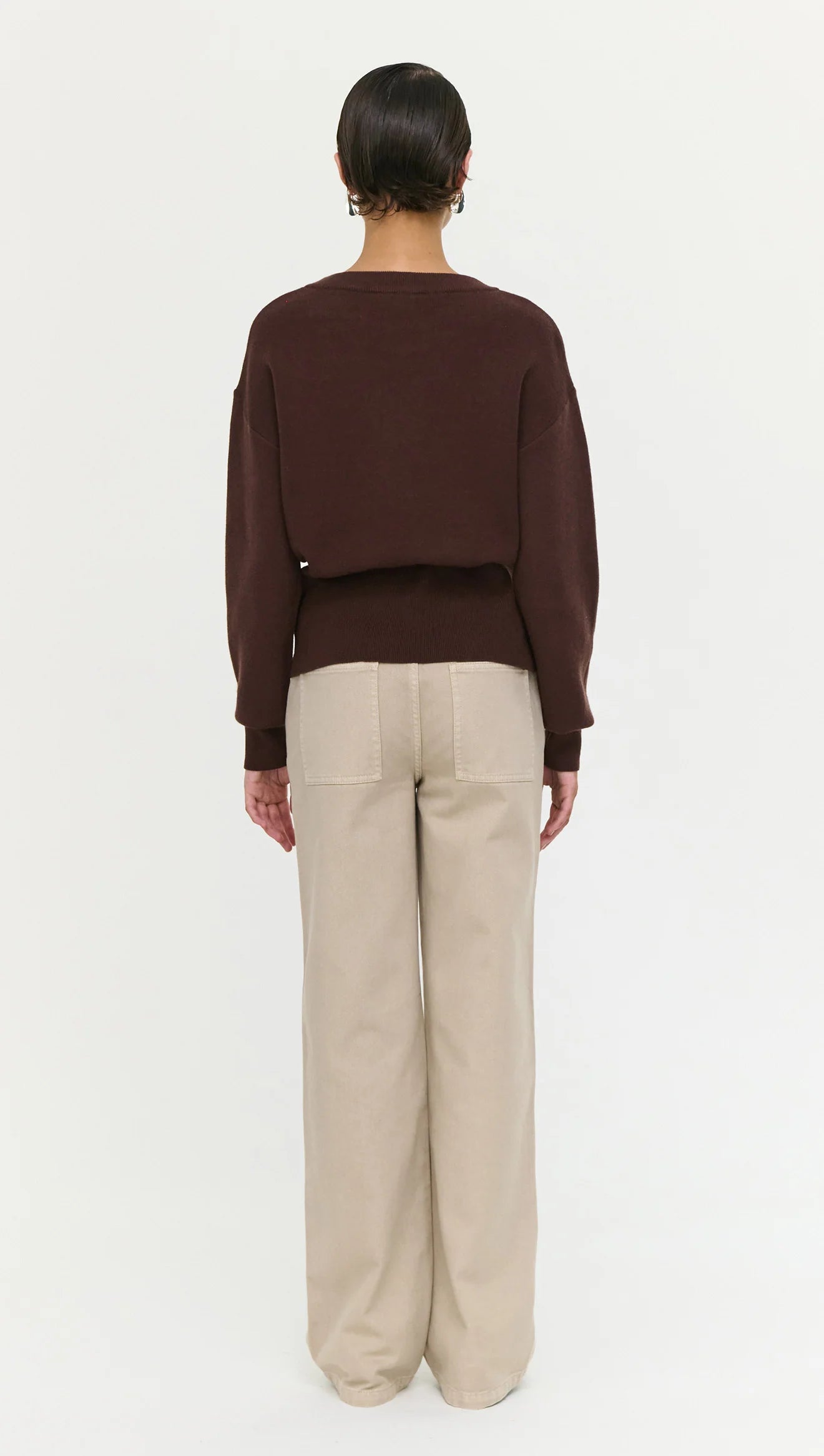 Staple The Label Elvie Zip Knit Chocolate