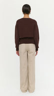 Staple The Label Elvie Zip Knit Chocolate