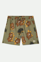 Load image into Gallery viewer, Brixton Everyday Hybrid Short 7&quot; Olive Surplus Floral
