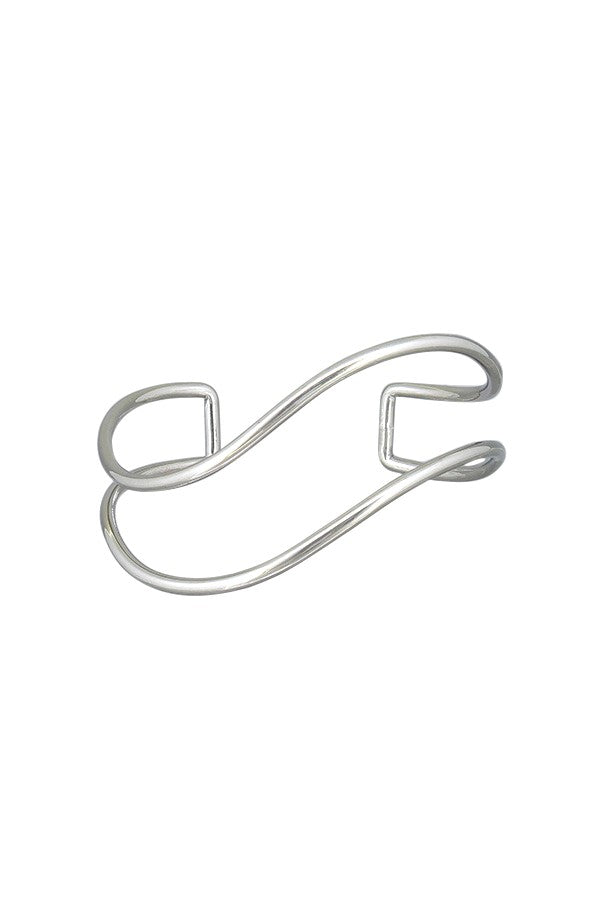Tiger Tree Silver Double Curve Bangle