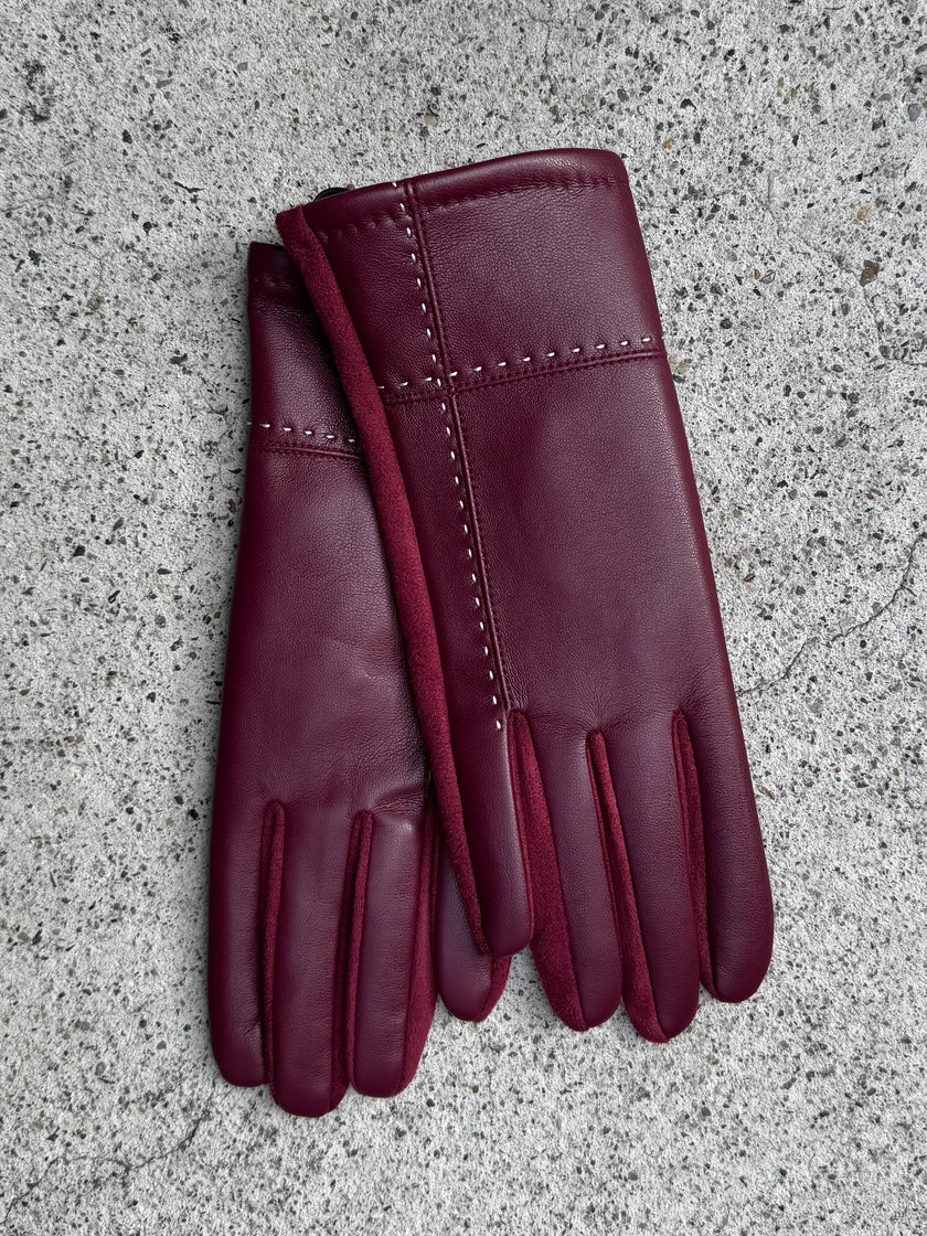 Cinnamon Creations GL031 Faux Leather Glove Burgundy