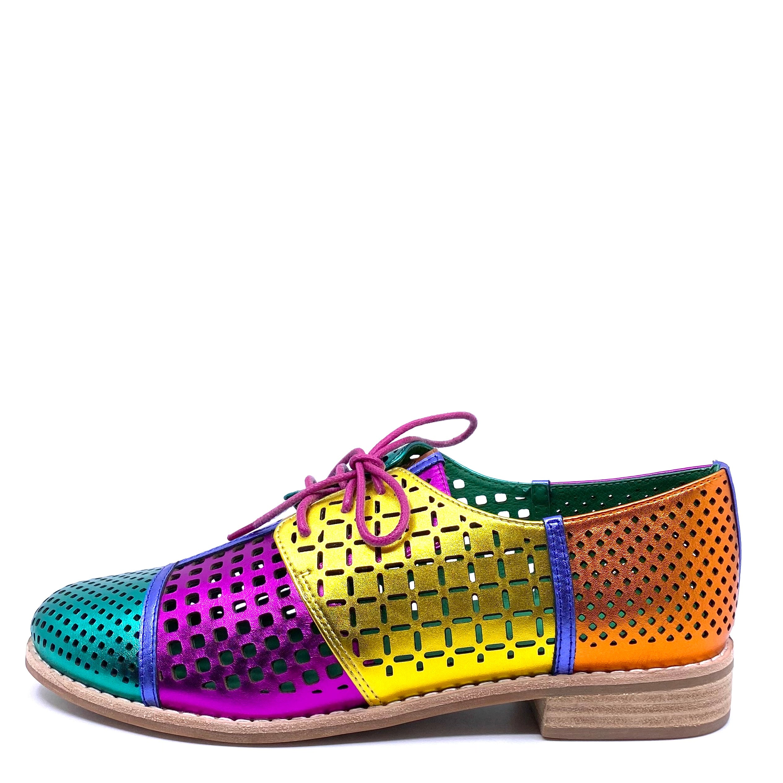 Django & Juliette Avert Bright Metallic Multi Leather